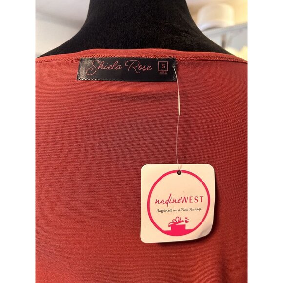 Shiela Rose Rust Red Open Front Cardigan S, NWOT - Picture 4 of 4